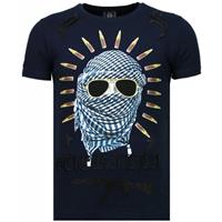 Local Fanatic Freedom Fighter - Rhinestone T-shirt - Blauw