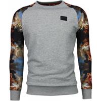 Local Fanatic Mythologie Arm Motief - Sweater - Grijs