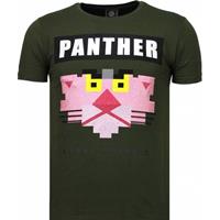 Local Fanatic Panther For A Cougar - Rhinestone T-shirt - Groen