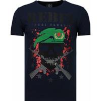 Local Fanatic Skull rebel rhinestone t-shirt