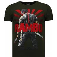 Local Fanatic Rambo Shine - Rhinestone T-shirt - Groen