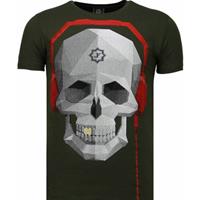 Local Fanatic Skull bring the beat rhinestone t-shirt