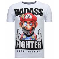Local Fanatic Fight club mario rhinestone t-shirt