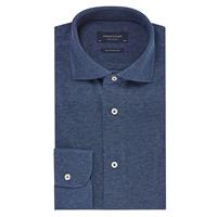 Profuomo Knitted Shirt slim fit overhemd van piqué katoen