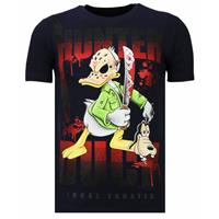 Local Fanatic Hunter Duck - Rhinestone T-shirt - Navy