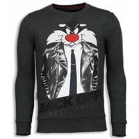 Local Fanatic Pussy cat rhinestone sweater