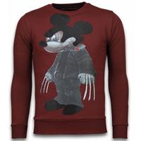 Local Fanatic Bad Mouse - Rhinestone Sweater - Bordeaux