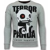 Local Fanatic Panda Trui - Terror Heren Sweater - Mannen Truien - Grijs