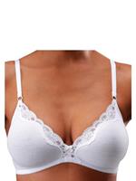 petite fleur Bralette-BH, (Packung, 2 Stück), ohne Bügel aus Baumwolle mit Spitze, Basic Dessous