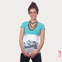 opentopzwanger Op en Top Zwanger Zwangerschaps Buikband Beach Baby Wit
