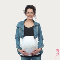 opentopzwanger Op en Top Zwanger Zwangerschaps Buikband Baby Wit