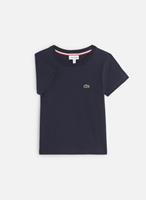 Lacoste Jungen-Rundhals-Shirt aus Baumwolljersey - Navy Blau 