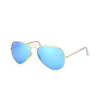 RAY-BAN RB 3025 AVIATOR LARGE METAL | Unisex-Sonnenbrille | Pilot | Fassung: Mineral Goldfarben | Glasfarbe: Braun