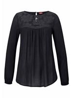 Buffalo Kanten blouse gemaakt van geweven viscose, zomers, boho-stijl