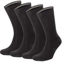 Topeco 4 stuks Men Socks Plain Bamboo 