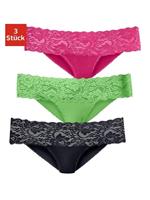 vivance active Brasil-slip met brede kanten boordjes (3 stuks)