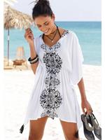 Buffalo Tuniek gemaakt van crêpe viscose, blousejurk, strandkleding, transparant