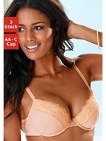 petite fleur Push-up-bh met beugel (Set van 3)