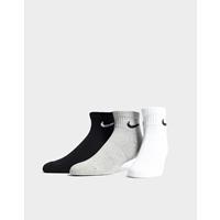 Nike Dri-Fit Fitnesssocken "Everyday Cushion Ankle", dicke Terry-Sohle, geripptes Fußgewölbeband, für Herren, weiß/schwarz, L, L