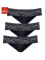 vivance active Brasil-slip met brede kanten boordjes (3 stuks)