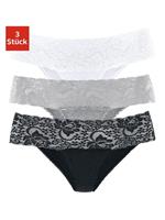 vivance active Brasil-slip met brede kanten boordjes (3 stuks)