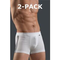 Schiesser 2-pack Boxershorts Zwart Met Grijze Streep