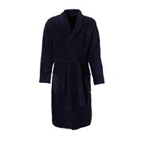 Tommy Hilfiger Herren Bademantel mit Schalkragen, Länge 120cm Cotton Icon Bathrobes, navy blazer