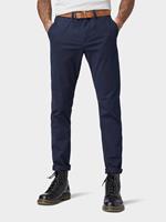 Tom Tailor Heren Chino met Gratis Riem - Stretch - Lengte 32 - Navy - W 34 L 32