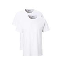Ceceba Herren T-Shirts, - Rundhals, Kurzarm, einfarbig, Weiß