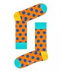 Happy Socks Big Dot Sokken, Oranje/Blauw