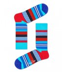 Happy Socks Multi Stripe Sokken, Blauw/Rood