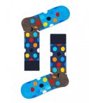 Happy Socks Big Dot Sokken, Grijs/Blauw, 