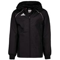 Adidas Regenjacke "Core 18", Mesh-Futter, wasserfest, für Kinder, schwarz/weiß