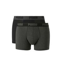 Puma 2-pack Boxershorts Zwart / Donkergrijs Melange