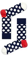 Happy Socks Big Dot Sokken - Donkerblauw/Wit/Rood