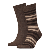 Tommy Hilfiger Sokken met labeldetail in een set van 2 paar, model 'DUO STRIPE SOCK'