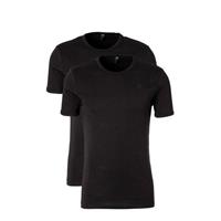 G-Star Raw organic - Set van 2 witte katoenen T-shirts met logo in dezelfde tint