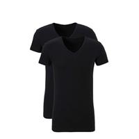 T-shirt (set van 2) zwart
