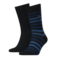Tommy Hilfiger Sokken met labeldetail in een set van 2 paar, model 'DUO STRIPE SOCK'