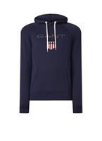 GANT Hoodie, Patch, Marken-Stitching, für Herren, evening blue