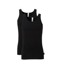Sloggi Herren Shirt, ärmellos, Doppelpack 24/7, black