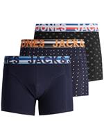 Jack & Jones - 3-pack Gestippelde Boxershorts Heren Zwart