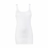 Beeren singlet hemd dames - Katoen - Carola - onderhemd - Zonder zijnaden - hemdjes dames Brede bandjes - wit