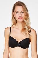 Hunkemöller Vorgeformter Bügel-BH Secret Lace mit Spitze Schwarz