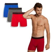 Bamboo Basics Boxershorts Rico (3-pack) - Blauw, Grijs & Rood