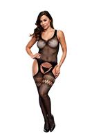 CROTCHLESS GARTER BODYSTOCKING, OS