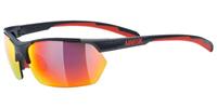 Uvex Fahrradbrille Sportstyle 114, grau/rot, OneSize