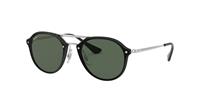 Ray Ban Junior double bridge Uniseks Sunglasses Gläser: Groen, Frame: Zilver - RJ9067SN 100/71 53-12