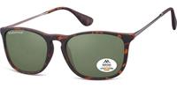 Montana Zonnebril MP34 B Bruin Turtle Rubbertouch G15 Groen Gepolariseerd