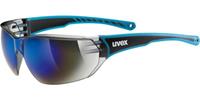 Uvex Sportbrille "Sportstyle 204", verspiegelte Gläser, azur/schwarz, OneSize